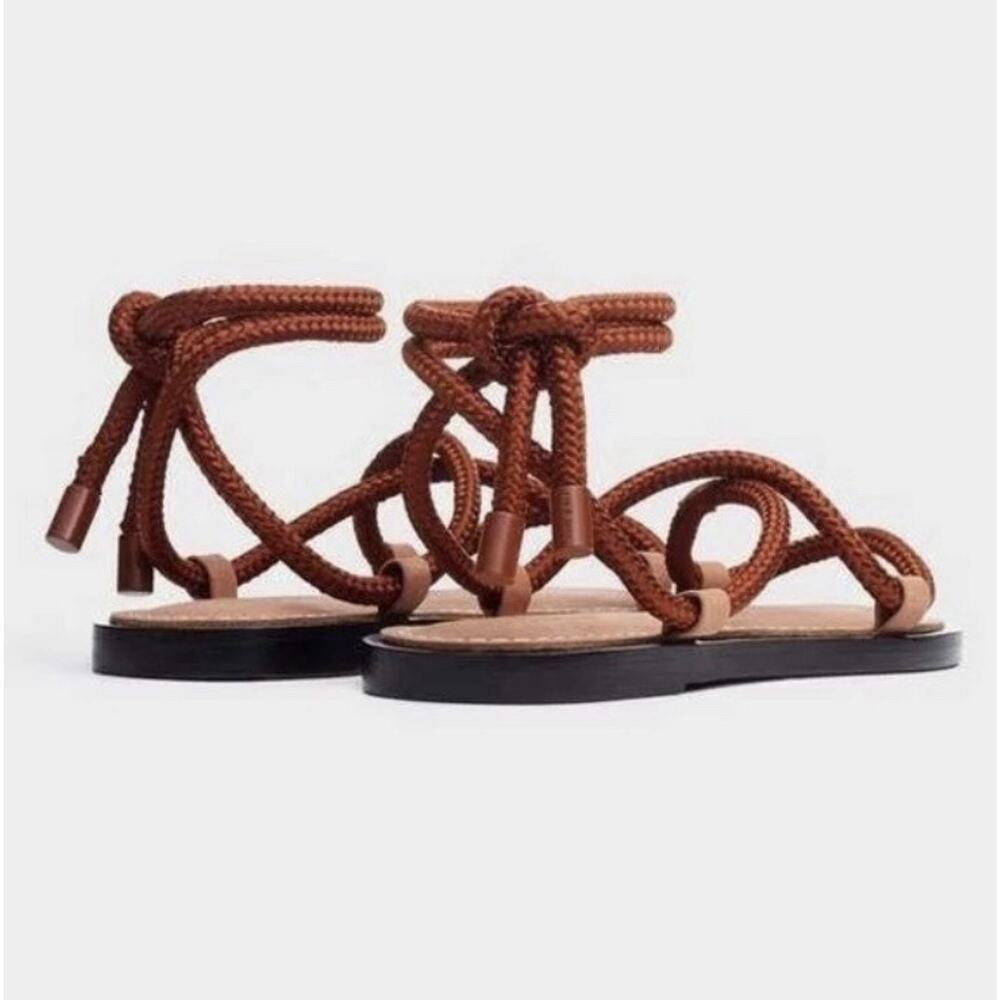 rag & bone Infinity Brown Sandal Leather and Nylon Women's Size 8 US NEW - Picture 16 of 16